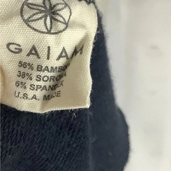 Gaiam Sz M Bamboo Hi Low Pullover Casual Travel Midi Stretch Dress Black - Picture 5 of 5